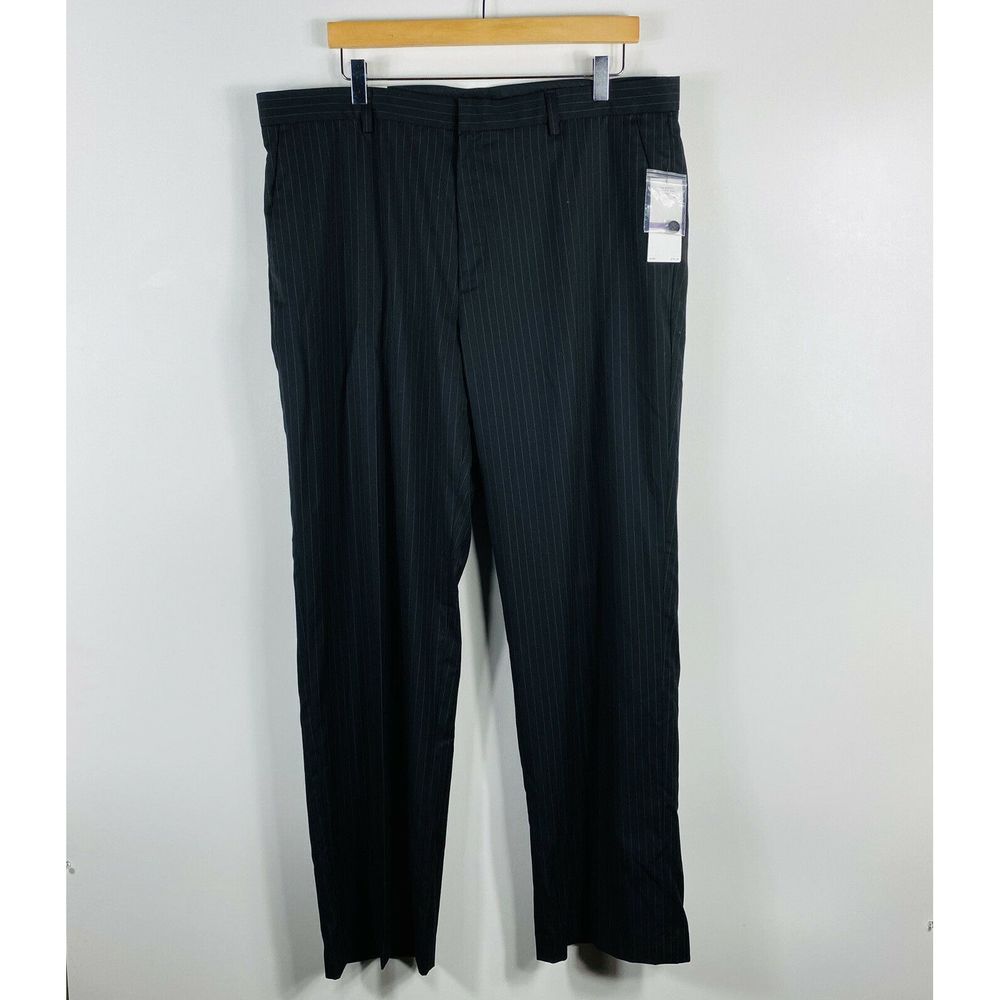 Men's Black Pinstripe Pants